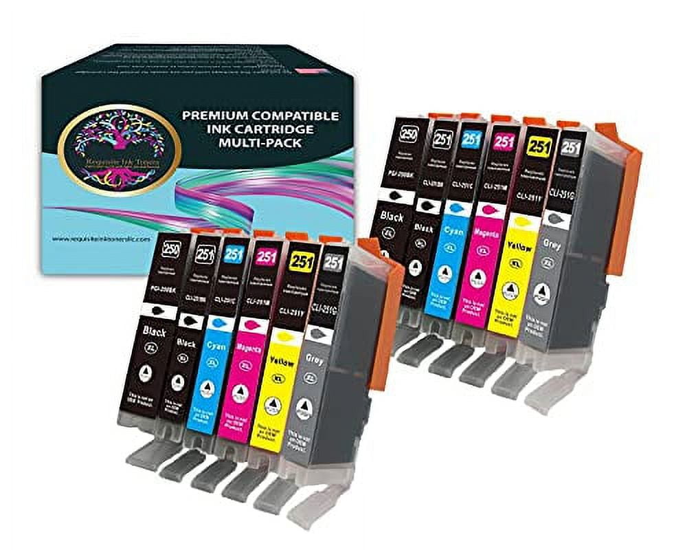 LD Products Canon PGI-220 & CLI-221 Compatible Set of 12 Cartridges: 4  Pigment Black PGI220 & 2 CLI221 B/C/M/Y 