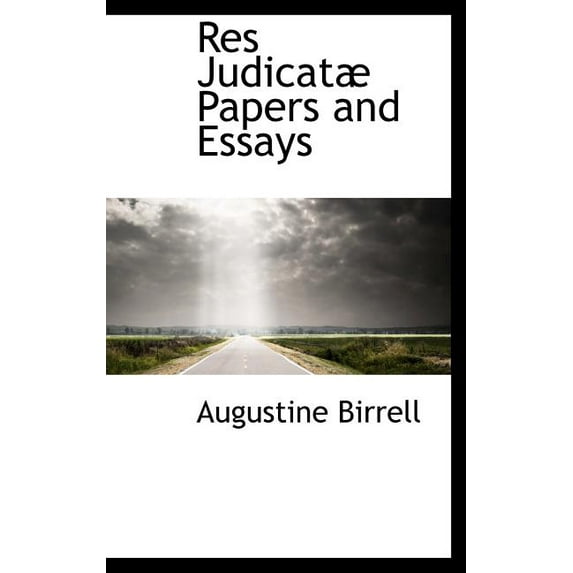 Res Judicat Papers and Essays (Hardcover)