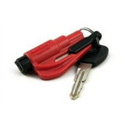 Resqme Rescue Tool Keychain Window Break + Seatbelt Cutter - Red