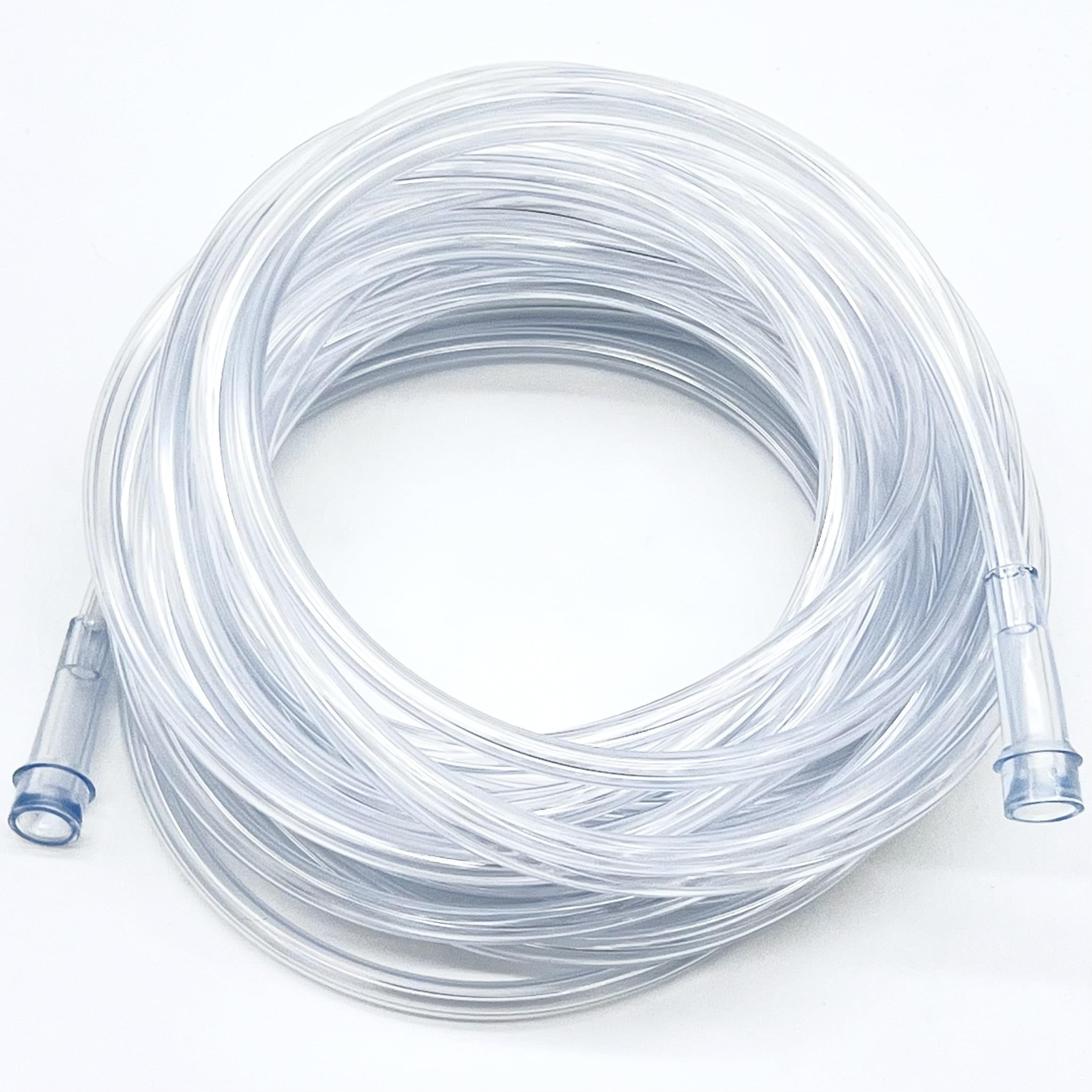 ResOne 14Ft Clear Oxygen Supply Tubing, Crush Resistant, Standard Connectors