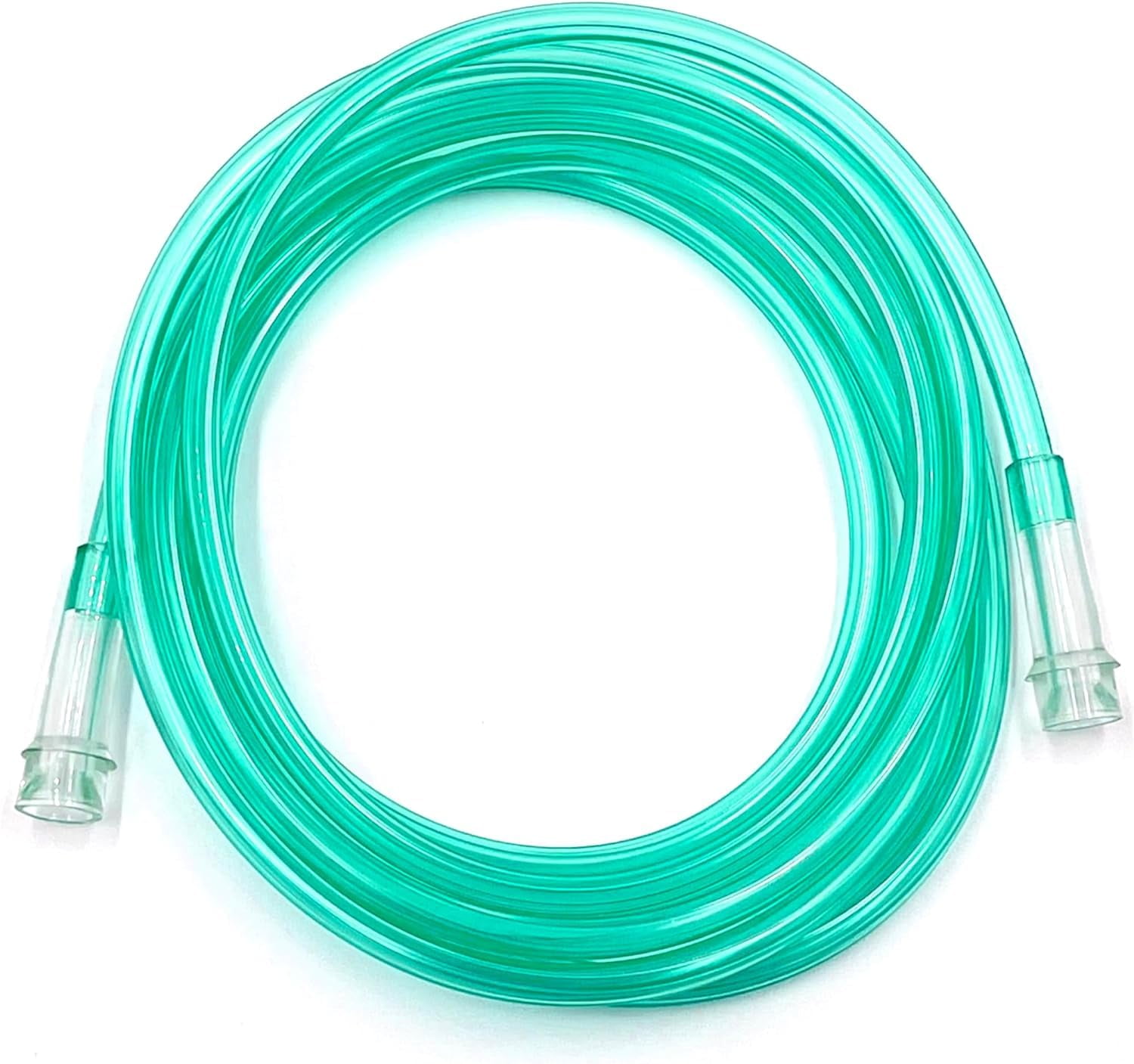 ResOne 14Ft Green Oxygen Supply Tubing, Crush Resistant, Standard Connectors