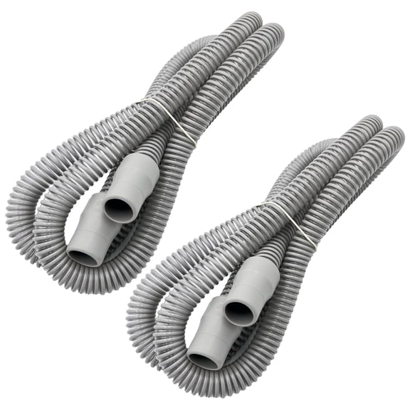 ResOne 2-Pack 6ft CPAP Tube Replacement, Latex-Free Gray 19mm Tubing, Standard 22mm Cuffs, Universal Fit for Most Machines, Lightweight Replacement Accessory