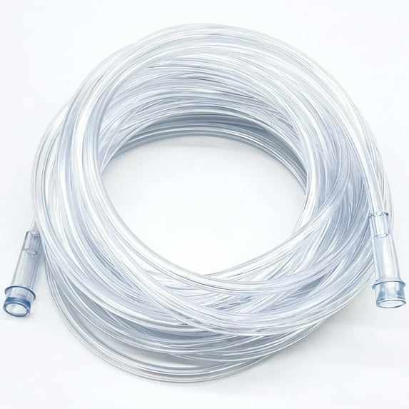 ResOne 25Ft Clear Oxygen Supply Tubing, Crush Resistant, Standard Connectors
