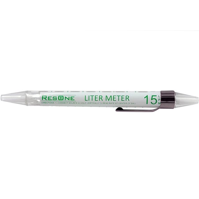 O2 Flow Pen ResOne High Flow Liter Meter Pen: Measure Oxygen Flow Rates 2-15 LPM ...