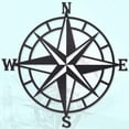 thumbnail image 1 of ESTART Nautical Compass Metal Wall Art, Black Indoor Outdoor Coastal Farmhouse Home Decor, 1 of 7