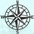 thumbnail image 1 of ESTART Black Metal Decorative Nautical Compass Wall Décor, Ocean Theme Wall Sculptures for Indoor and Outdoor, 1 of 7