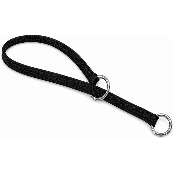 Resco Braided Nylon 2-Ring Dog Training Collar, 22 in, Black