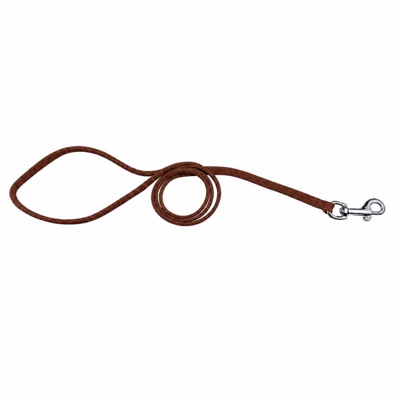 Resco Braided Nylon Dog Snap Leash with Bolt Snap, 48 in, Brown