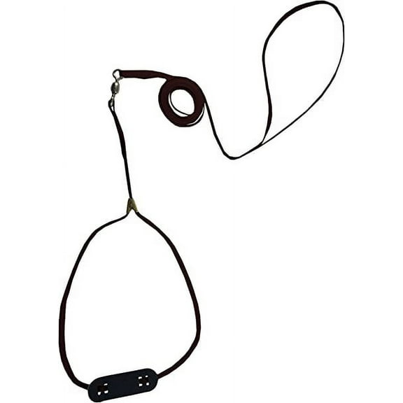 Resco Professional Cordo-Hyde Spinner Show Dog Lead with Built in Swivel and Neck Pad, 3/8-Inch Wide by 56-Inch Long, Mahogany