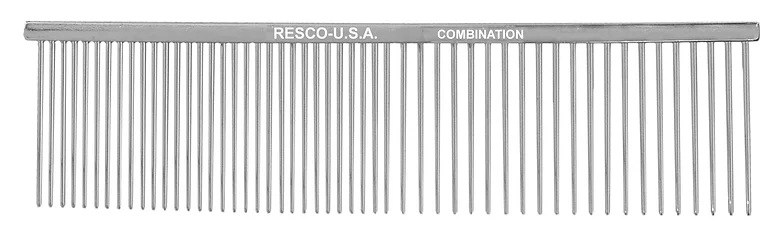 Resco US-Made Combination Comb for Dogs and Cats, 1.5" Pins, Chrome - image 1 of 2