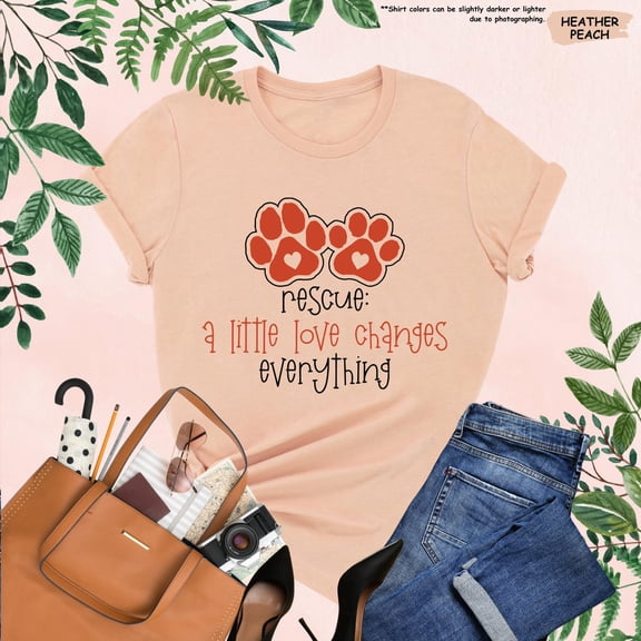 Rescue Animal Shirt, Rescue A Little Love Changes Everything, Animal Rights Shirt, Activist Tee, Animal Lover T-Shirt,Foster Volunteer Shirt All Size S-5Xl