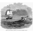 thumbnail image 1 of Rescue At Sea 1857. Nthe Rescue Of Two Seamen By The Royal Mail Steamer 'England.' Wood Engraving English 1857. Print, 1 of 4