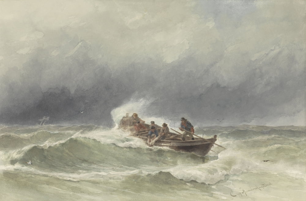 Rescue At Sea Canvas Art - (24 x 18)
