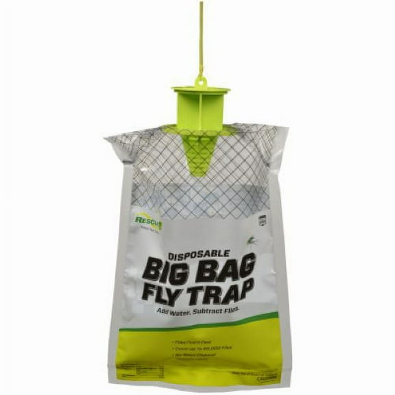 Rescue BFTD-DB12 Big Bag No Pesticide Non Toxic Disposable Fly Trap - Quantity of 10