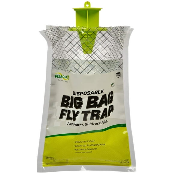 RESCUE! Big Bag Fly Trap - Outdoor Bait Trap for Flies - 1 Pack