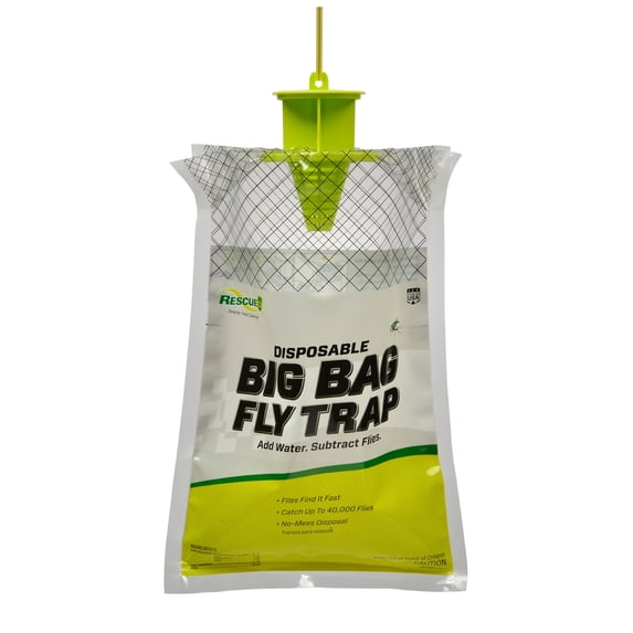 Rescue! Big Bag Fly Trap Disposable, Resin, 1 Pack