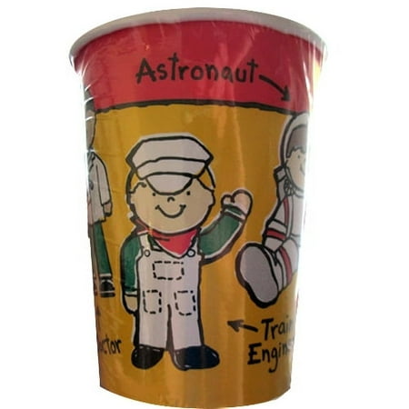 Various Rescue Birthday Heroes 9 oz Disposable Paper Cups, 8 Count