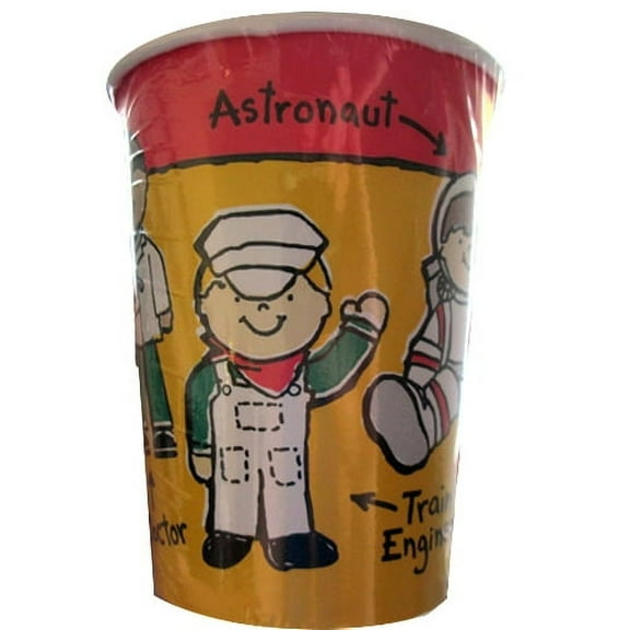 Various Rescue Birthday Heroes 9 oz Disposable Paper Cups, 8 Count