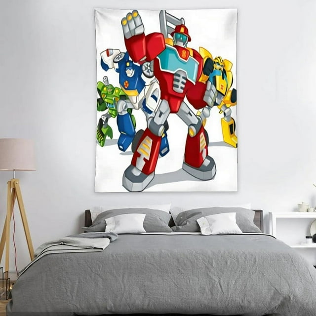 Rescue Bots tapestry adds vibrant color and unique style to any room
