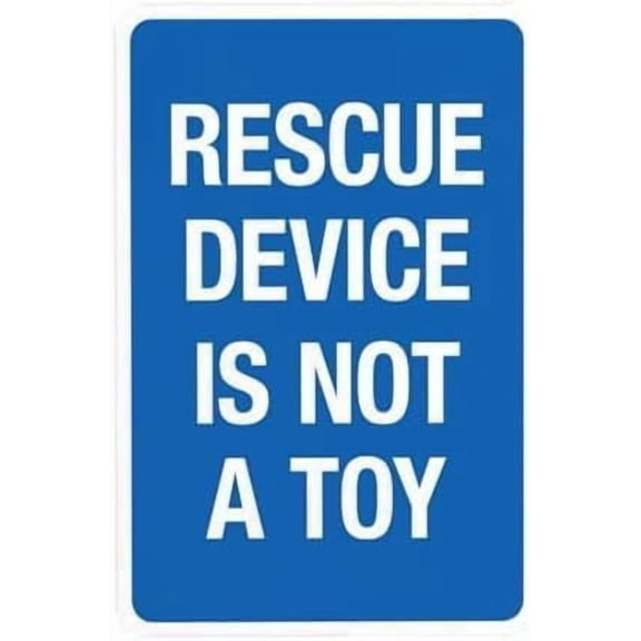 Rescue Device Is Not A Toy Warning Metal Sign, Pool Security Plaque for Home Business Indoor Outdoor Yard Garage Street, Pool Safety Warning Sign, 8x12 Inch