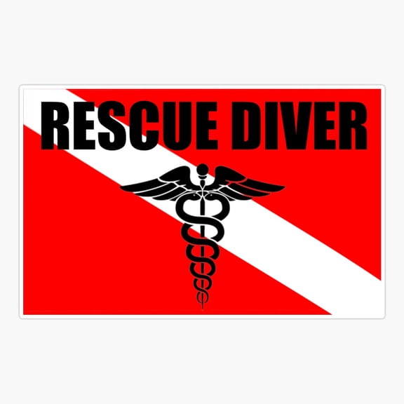 Rescue Diver Ocean Adventure Diving Sticker