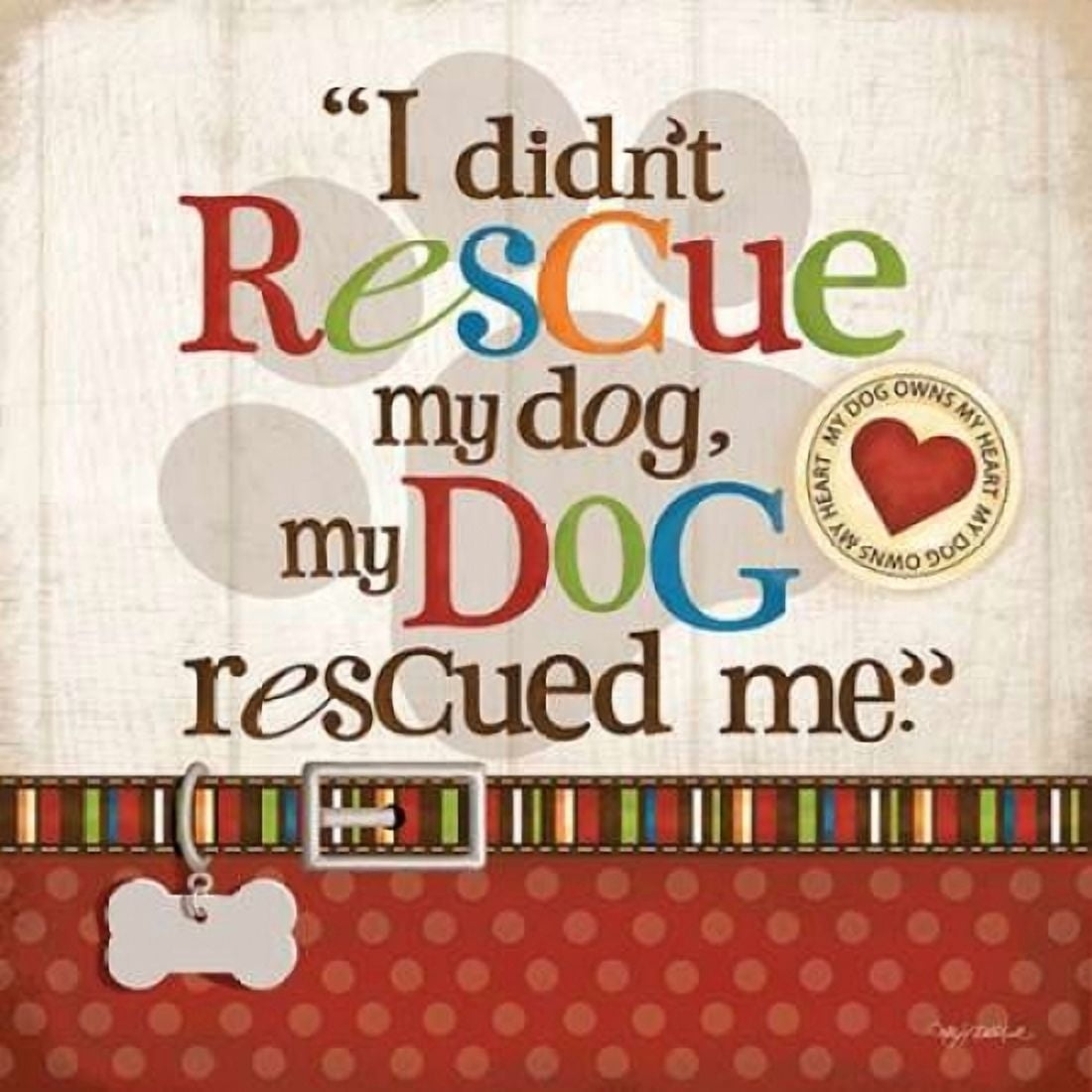 Rescue Dog Canvas Art - Kathy Middlebrook (24 x 24)
