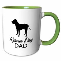 3drose, Rescue Dog Dad, 11oz Two-tone Green Mug