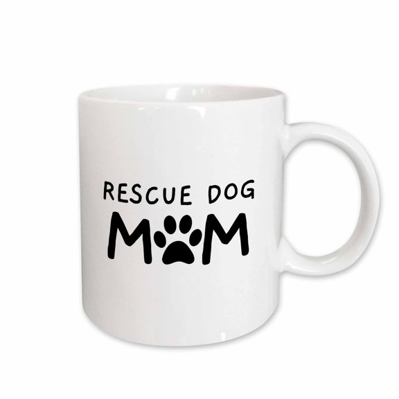 3drose, Rescue Dog Mom, 11oz Mug