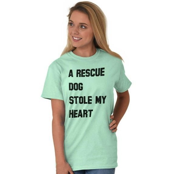 Rescue Dog Stole Heart Pet Adoption Women's Plus Size Graphic Tee Brisco Brands 4X