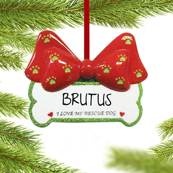 Rescue Dog Bone Ornament
