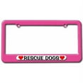 thumbnail image 1 of Rescue Dogs Love with Hearts License Plate Tag Frame, Multiple Colors, 1 of 1
