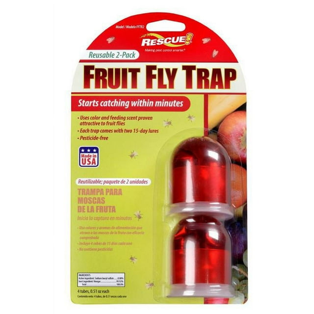 Rescue! FFTR2-SF6 Reusable Fruit Fly Trap, 2-Pack, Each