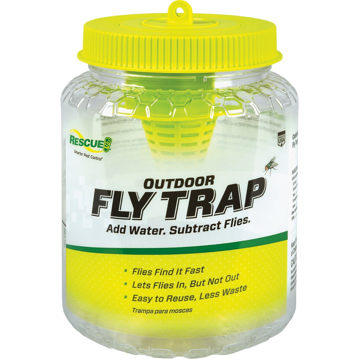 Rescue FTR-DT12 Reusable Ready To Use Non-Toxic Fly Trap - Quantity of 12