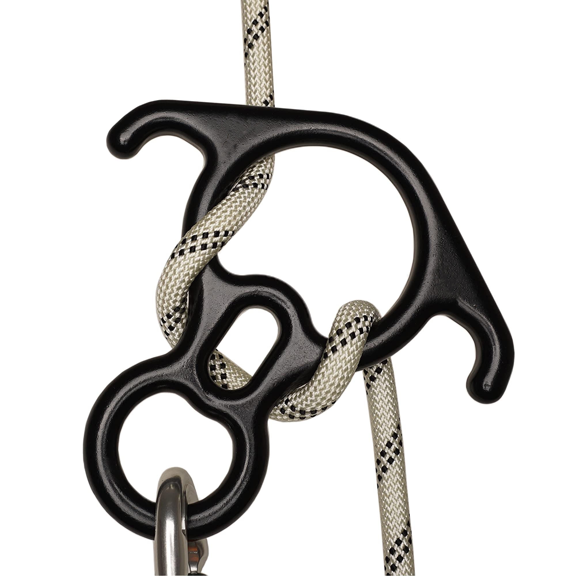 Rescue Figure 8 Descender Belaying Belay Device Rock Climbing Rappelling Gear Aluminum Magnesium Alloy for Climbing, High Rescue, Mountaineering