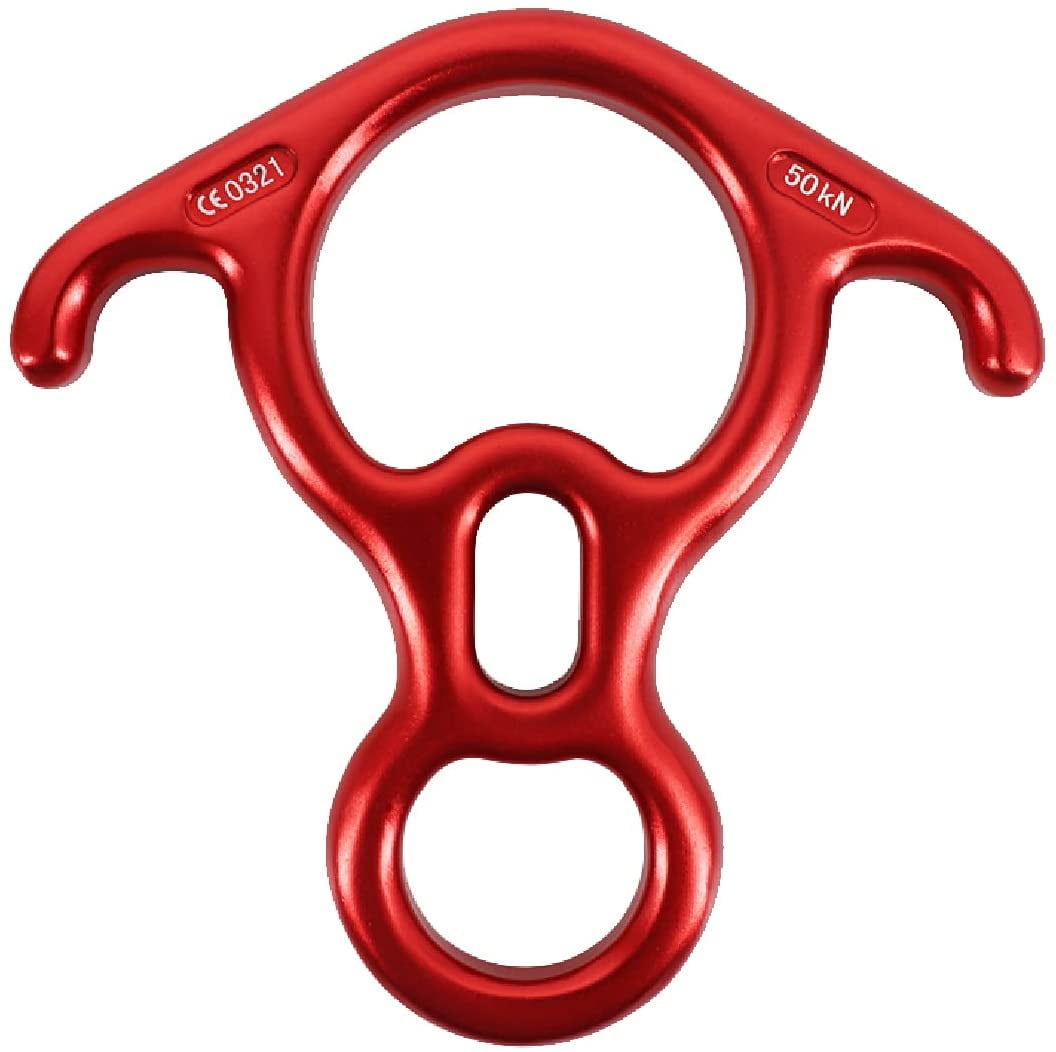 Rescue Figure 8 Descender - Stainless Steel Belay Device w/Bent-Ears 50 kN-  Belay Device- Descender- Rappelling Devices- Rigging Palates 