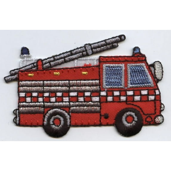 Rescue Fire Engine - Truck - Iron on Applique/Embroidered Patch