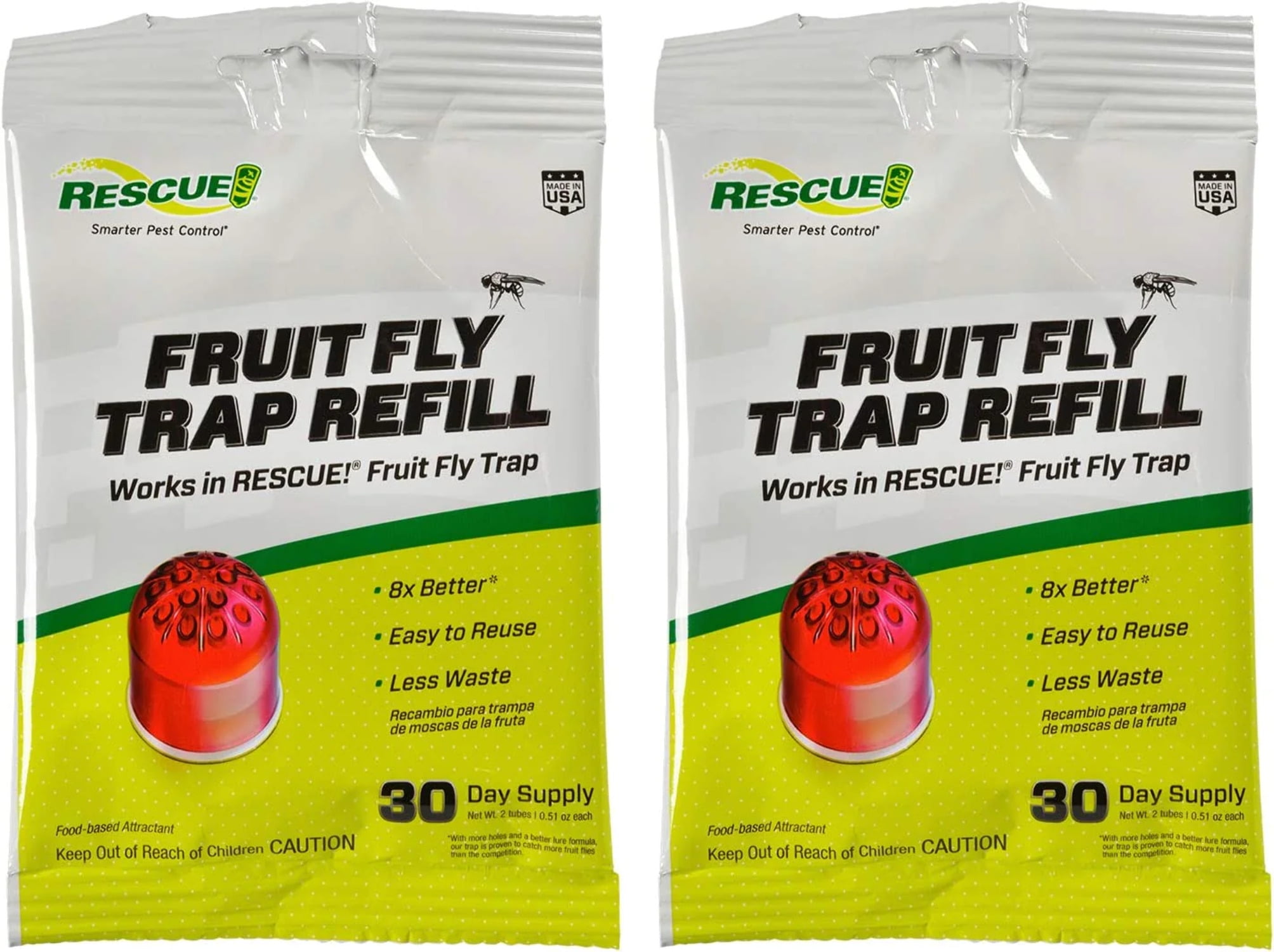Rescue Fruit Fly Trap Bait Refill, 30 Day Supply