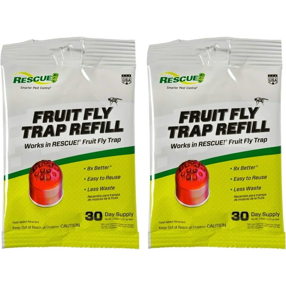 Rescue Fruit Fly Trap Bait Refill, 30 Day Supply