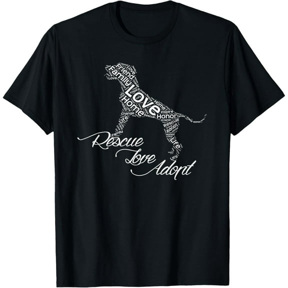 Rescue Love Adopt Pitbull Dogs T-Shirt Pit Bull Dogs Animal