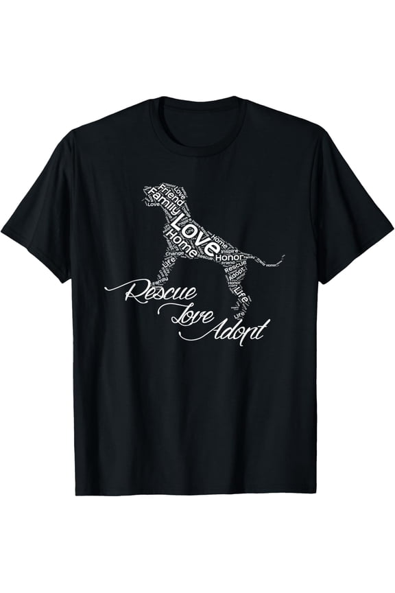 Rescue Love Adopt Pitbull Dogs T-Shirt Pit Bull Dogs Animal