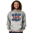 thumbnail image 1 of Rescue Love Repeat Pet Adoption Dog Hoodie Sweatshirt Women Men Brisco Brands S, 1 of 6
