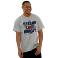 thumbnail image 1 of Rescue Love Repeat Pet Adoption Dog Men's Graphic T Shirt Tees Brisco Brands M, 1 of 4