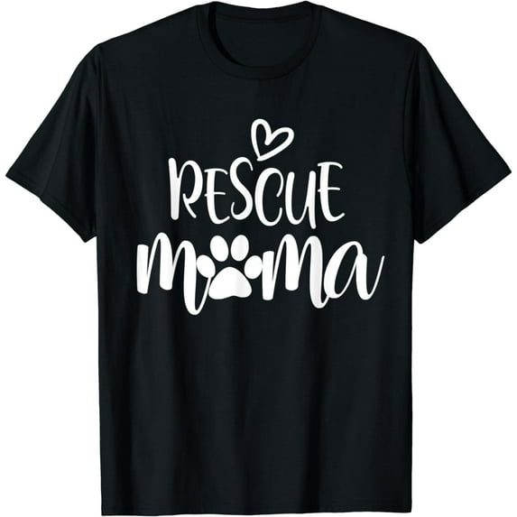 Rescue Mama Paw Dog Cat Lover Dog Mom Birthday Gift T-Shirt