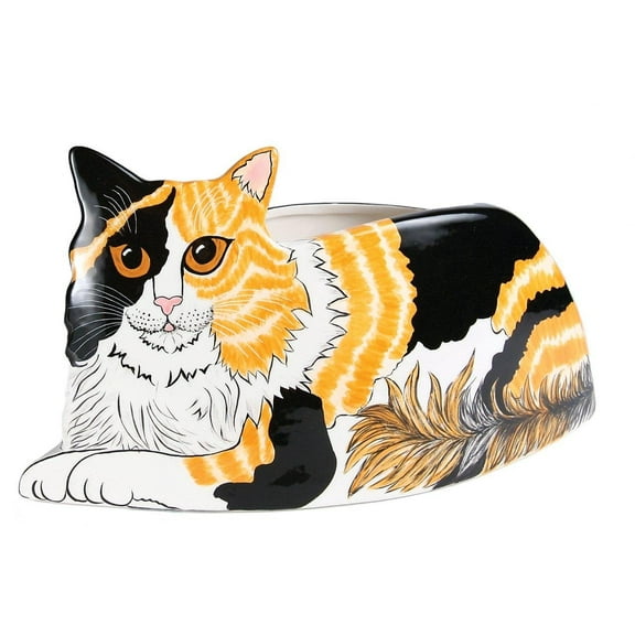 Rescue Me Now Pavilion Gift, Calico Cat Planter Vase, 6-1/2-Inch Tall
