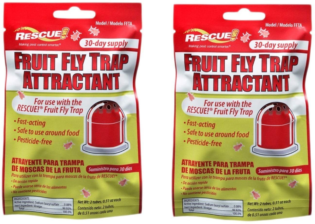 Rescue Non-Toxic Fruit Fly Trap Refill 2 Pack 