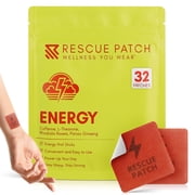 Rescue Patch Energy Patch   Wearable Caffeine Patch for Adults, Daily Wellness Patch for Work, Travel & On-the-Go Routines, 32 Count