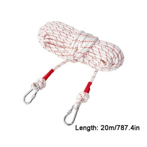 65FT Safety Climbing Rappelling Escape Rope 3300lbs Static Rock ...