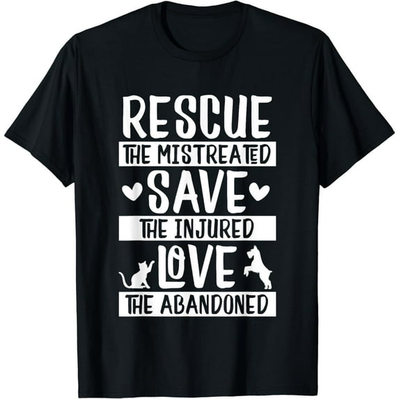 Rescue Save Love Pet Animal Rescue Gifts for Dog & Cat Lover T-Shirt