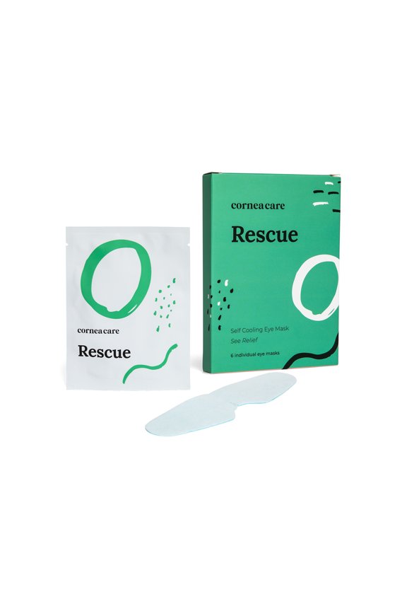 Rescue Self-Cooling Eye Masks, Cold Compress for Puffy, Dry Eyes, Headache & Migraine Relief, 6 Count