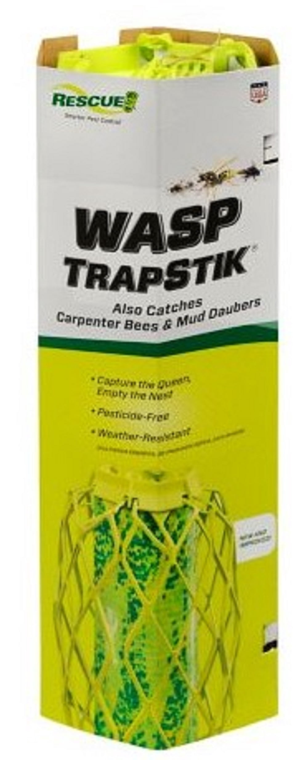 Rescue TSW-BB6 TrapStik for Wasps Mud Daubers and Carpenter Bees ...